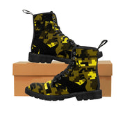 Yellow Camo Canvas Boots