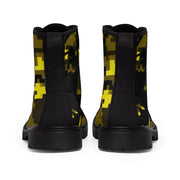 Yellow Camo Canvas Boots