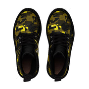 Yellow Camo Canvas Boots